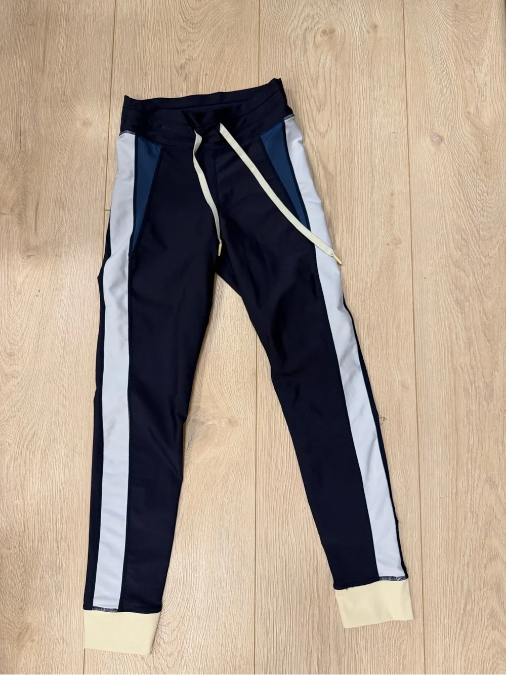 The Upside Oracle Navy‎ Stripe Colorblock Pants High Rise Leggings Size 4